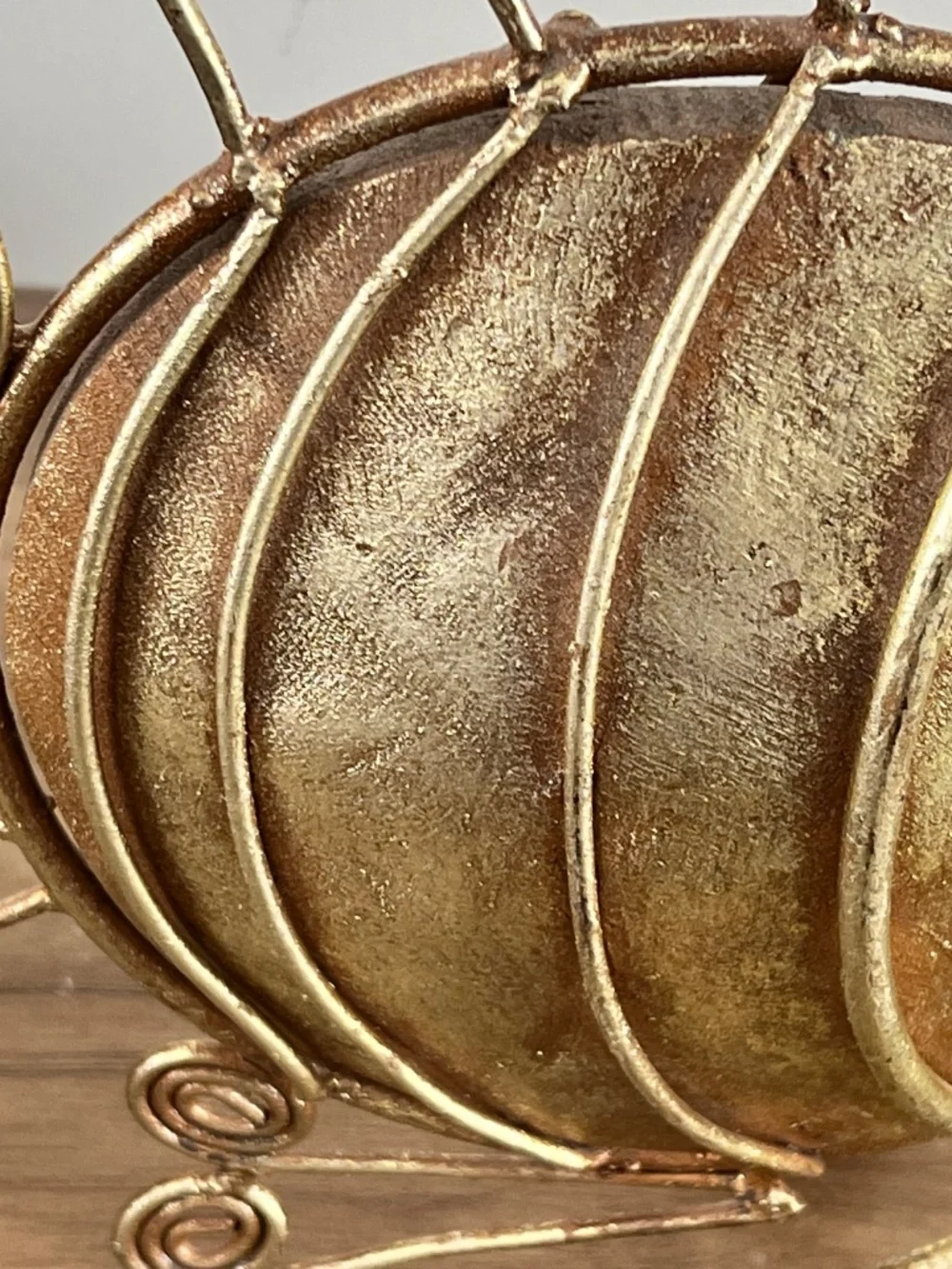 Vintage Handmade Metal Blowfish - Rustic Gold - Fish Sculpture - 11 inch Tall - Picture 6 of 15